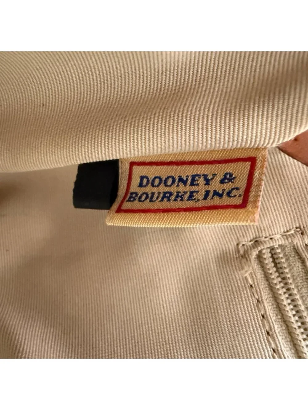 Dooney Bourke Tan Canvas Monogram Hobo Purse Leather Strap + Wallet